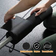SDFG Actualización Almohadilla para Barra Gym Autoadhesiva Protector de Hombros para Levantamiento y Sentadillas almohadilla para Barra olimpica para Estocadas y Empujes esponja para Casa y en gimna - negro1 - Ver 4