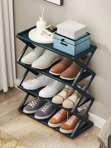 This 4-Tier X-Shaped Shoe Rack Is A Space-Saving, Easy-To-Assemble Ideal Choice For Homes And Kitchens, Suitable For Shoe Storage, Modern Shoe Racks, Shoe Organizer Racks, Living Room Shoe Racks, And Home Decor. Great For Ramadan Decoration And As A Christmas Gift For Men.