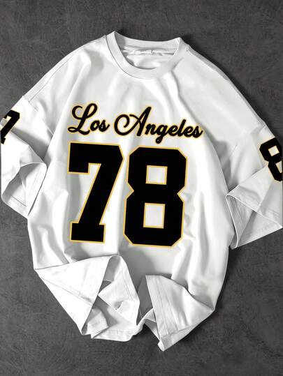 Creative Print Plus Size Men's Casual T-Shirt, Summer Fashion Round Neck Short Sleeve Top, Modern Streetwear Style Men's Clothing