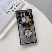 Funda de teléfono de cinta vintage musical para Samsung Galaxy S25 S24 S23 S22 S21 FE Ultra Plus 4G 5G, a prueba de golpes, transparente y suave funda para celular estilo retro música cassette carcasa protectora transparente ideal para amantes de la música como regalo de Navidad navideñas Christmas accesorio de moda para fiestas y conciertos - Mezcla de colores - Ver 7