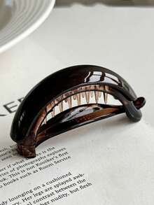 1个法式优雅纹理发夹，半扎香蕉夹发饰，适合日常、度假佩戴、节日礼物，爪夹、发夹、发卡 - 彩色 - 查看 11