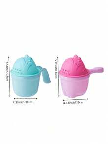 1pc Cartoon Shampoo Cup, Baby Shower Head, Children's Bathing & Hair Washing Assistant, Prevents Kids From Fearing Hair Washing, Cute Shampoo Cup Also Can Be Used As Toothbrush Cup (Random Style)
