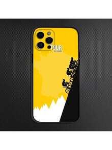 Funda de teléfono de bicicleta T-Tour De France compatible con 16,15,14,13,12,11 Plus, Pro Max, funda de silicona suave negra, funda compatible con funda  17 Pro Max, funda  17 Pro, funda  17, funda  16, funda  16 Pro Max, funda  15 - z8 - Ver 2