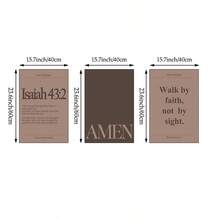 Tranh treo tường khổ 1/3 màu cà phê sữa, chủ đề Thiền định, kèm câu Kinh Thánh | Trang trí tôn giáo hiện đại, phù hợp cho phòng ngủ, phòng khách hoặc văn phòng, tranh Kinh Thánh tối giản, quà tặng cho phái nữ, không khung. - Nhiều màu - Xem 13