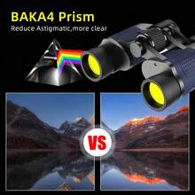 1支60x60双筒望远镜，防雾设计，适用于日常生活、观光、观看比赛、音乐会和狩猎。高倍高清低光夜视，保护眼睛。 - 黑色 - 查看 3