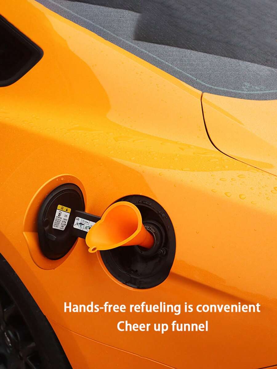 1pc Long Spout Hands-Free Funnel, Automotive Motorcycle Oil Fuel Additive Small Diameter Thick Funnel