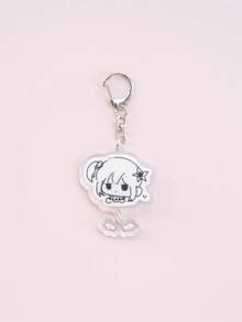 1 قطعة سلسلة مفاتيح أكريليك الوجه بتصميم كرتوني أنمي K-POP، قطعة زخرفية يدوية مصنوعة بعناية لحقيبة أو سيارة أو بطاقة هوية، هدية مثالية لعيد المعلم، عيد الميلاد، ، عيد الهالوين، لعشاق الأنمي والعائلة والأصدقاء