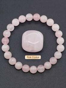 8mm Sunstone & Agate Crystal Beaded Handmade Bracelet - Stone Bracelet - View 24