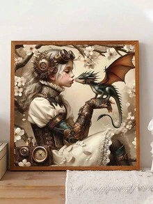 Steampunk Fantasy 5D Diamond Painting Kit With Round Diamonds, Acrylic DIY Embroidery Cross Stitch Arts Craft For Wall Decor, 30x30cm (11.8x11.8 Inch) Diamond Art Set - Home Decor Gift Without Frame