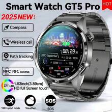 KENPANG2025 New Men's Sports & Fitness Smart Watch, 1.53" AMOLED Screen, Wireless Calling, Voice Assistant, Compass, Altimeter, Multiple Sports Modes, NFC Access, Women's Heart Rate/Sleep Fitness Tracker, Men's Sports & Fitness Smart Watch GT5pro Elegant Gift, Upgraded From GT4, Compatible With Android/IOS, Great Gift - Multicolor - View 3