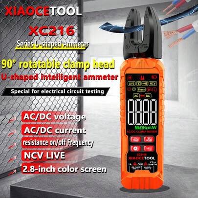 XC216 Non-Contact Clamp-On Meter LED Screen AC Current Multimeter NCV Induction Professional Tool