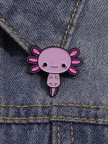 Cute Cartoon Salamander Shaped Enamel Brooch, Clothing Accessories Or Women's Packaging Accessories, Student Backpack Badges, Jacket Accessories, Fun Birthday Gifts - Multicolor - View 1