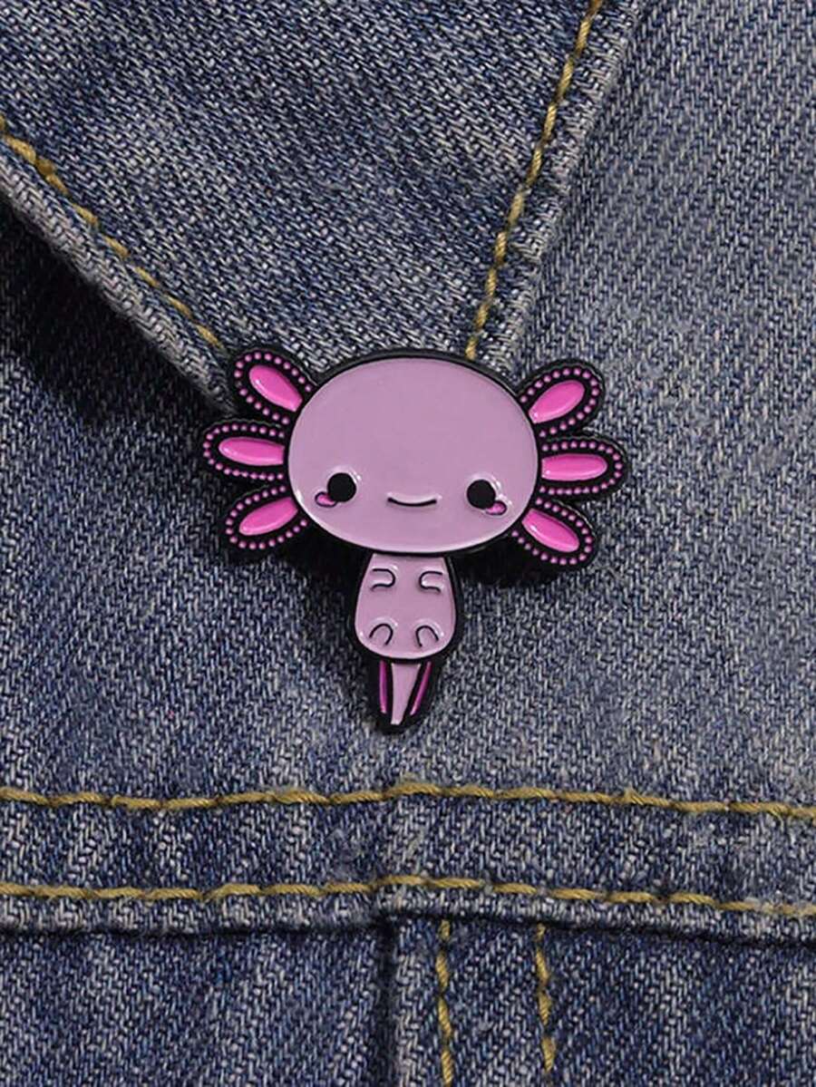 Cute Cartoon Salamander Shaped Enamel Brooch, Clothing Accessories Or Women's Packaging Accessories, Student Backpack Badges, Jacket Accessories, Fun Birthday Gifts - Multicolor - View 1