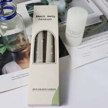 1支/2支/3支/4支装象牙白欧式经典圆柱蜡烛/心形柱状蜡烛，香氛蜡烛，多种尺寸可选，适用于婚礼装饰、家居装饰、节日、生日派对、求婚场景、摄影道具、教堂祈祷、浪漫烛光晚餐、女士蜡烛礼品、点灯等场合。 - 白色-圓柱蠟燭 - 查看 21