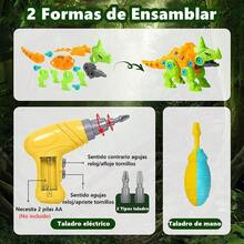 Juguete de Dinosaurio para Niños4P DIY Take Apart Dinosaurio Juguetes con Taladro Electrico y Caja de Almacenaje Juego de Construccion Educativos STEM Regalos de Cumpleaños Navidad Pascua para NiñosConveniente y duradero,Los favoritos de los niños - Multicolor - Ver 4