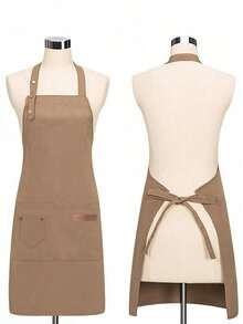 1pc Apron, Household Waterproof And Oil-Proof Apron, Adjustable Bib Apron, Kitchen Cooking Aprons - متعدد الألوان - مشاهدة 12