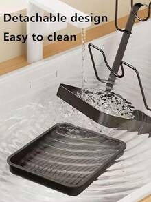 U-Shaped Slot Kitchen Pot Lid Organizer Rack, Multi-Function Stainless Steel Countertop Pot Lid Holder With Removable Drip Tray, Holds Pot Lids, Utensils And Small Items - Multicolor - View 6