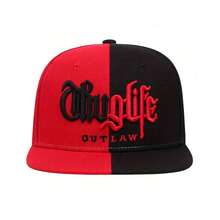 1pc Men's Letter Embroidery Contrast Color Casual Baseball Cap - Shape - View 5