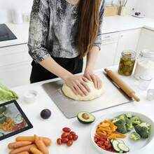 3pcs/1pc Titanium Cutting Board,Titanium Cutting Boards For Kitchen,304 Stainless Steel Cutting Board For Meat Fruit & Vegetable - Silver - View 6