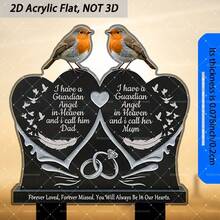 Marcador de tumba de acrílico negro para conmemorar al hijo - Ideal para el duelo y el aniversario, para colocar en el cementerio al aire libre