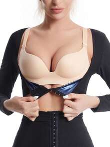 Áo liền thân dài tay dành cho nữ, có thể điều chỉnh độ nâng ngực, ôm sát, co giãn mềm mại, không đường may, kiểu dáng thon gọn mùa xuân 2026, giúp chỉnh tư thế và nén cánh tay, áo khoác ngoài vô hình phù hợp mọi mùa, thoải mái cho đi làm, đi dự tiệc và mặc thường ngày, giao hàng nhanh. - Cà phê nâu - Xem 6