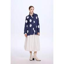 Blusa de algodn con Botones para Mujer - 3XL + Azul - Ver 5