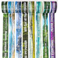 24 Rolls Christian Washi Tape Gifts Bulk Religious Inspirational Scripture Supplies Bible Verse Washi Tape For Bible Journaling Study Crafting New Year DIY Gifts - Scenery - 查看 2