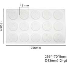硅胶圆形螺旋蛋糕模具 - DIY果冻糖果模具 - 彩色 - 查看 2