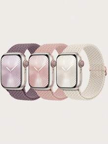Bộ 3 dây đeo nylon co giãn bện, tương thích với Apple Watch 49mm 46mm 45mm 44mm 42mm 41mm 40mm 38mm Ultra 2/Ultra dành cho nam và nữ, có thể điều chỉnh với móc cài đơn cho Ultra 2, Ultra Series SE 11/10/9/8/7/6/5/4/3/2/1 - Nhiều màu - Xem 14