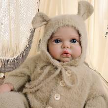 19英寸重生娃娃PICKLE，新生儿尺寸，3D皮肤，手工精细皮肤彩绘，可见血管 - 駝色 - 查看 3