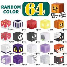 Blocchi da costruzione magnetici, mattoncini puzzle 3D, gioco di impilamento divertente STEM per bambini e bambine, gadget per feste di Ognissanti, giocattoli per dolcetto o scherzetto e regali di Natale - Multicolore - Visualizzare 12