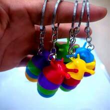 1pc Random Color Acrylic Realistic 3D Snot Keychain, Cute Snot Keyring, Birthday Gift For Friends - Multicolor - View 5