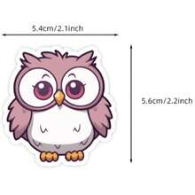 50 piezas de pegatinas de búho - Adecuadas para decorar teléfonos, álbumes de recortes, planificadores, botellas de agua, portátiles, coches, equipaje y talla grande. También son excelentes para tarjetas hechas a mano, portátiles y varios otros escenarios. Una opción decorativa ideal para la temporada de invierno y vacaciones. - Multicolor - Ver 3