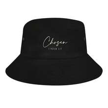 Bucket Hat Black Chosen 1 Peter 231 Religious Scripture For Men Women Outdoor Fashion Sun Protection - Black - View 1