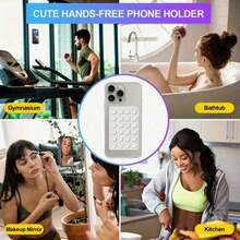 Bộ 3 giá đỡ điện thoại silicon với cốc hút hai mặt, lực hút mạnh, thích hợp cho chụp ảnh tự sướng/quay video, rảnh tay, tương thích với tất cả các điện thoại thông minh, quà tặng lý tưởng, tay cầm điện thoại dễ thương, hỗ trợ quay video, phụ kiện điện thoại thông minh - Quà tặng cho bạn bè/Quà tặng ngày lễ lý tưởng, tương thích với iPhone, điện thoại Android, quà tặng sinh nhật, quà tặng gia đình, quà tặng bạn bè, giá đỡ điện thoại phòng tắm, phụ kiện điện thoại, giá đỡ dính - Nhiều màu - Xem 7