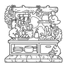 《舒适之地》涂色书一本，适合成人和儿童，图案大胆而简洁优雅，是放松身心的理想之选。可作为圣诞节、万圣节、生日、儿童节礼物，也可作为学生用品、返校用品或日常学习用品。[手绘必备] - 彩色 - 查看 6