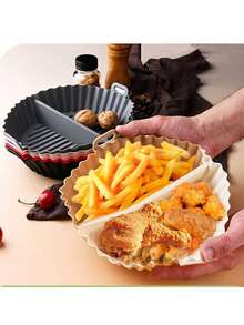 Silicone Air Fryer Mat, Air Fryer Pad, Grill Pan Tray Mat, Baking Oven Tray Liner, Reusable Silicone Baking Mat, Kitchen Gadget - Multicolor - View 6