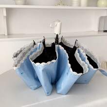 精致花卉蕾丝8根伞骨加固耐用旅行防晒折叠伞，春夏精选，伴娘礼物，房间/卧室装饰，海滩，旅行，男女皆宜，度假必备 - 彩色 - 查看 6