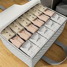 1pc Grey Non-Woven Fabric Four-Leaf Clover Pattern Portable Storage Bag, Large Capacity Organizer Bag For Clothes And Luggage - Multicolor - View 9