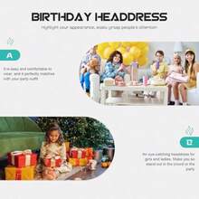 INOOMP Diadema Velo de Tul Beige para Cumpleaños y Fiestas Infantiles Tocado Princesa Tela Suave y Diseño Compacto Cinta Pelo Adecuado para Niñas y Eventos ObsequiosConveniente y duradero,Los favoritos de los niños - Beis - Ver 4