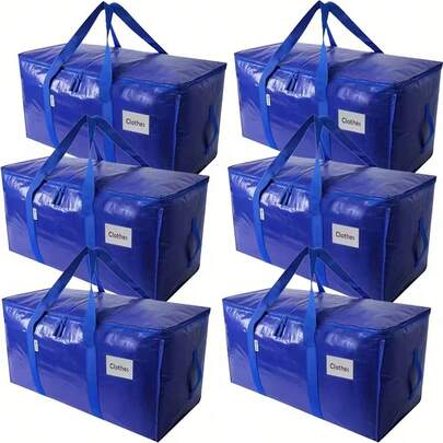 Extra-Large, Thickened, Heavy-Duty Moving Storage Bags (1/3/6 Bags Per Pack), With Handles And Zippers. Space-Saving Storage Bags, Foldable, Suitable For Under-Bed Storage.
