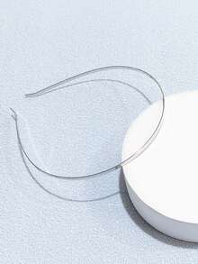 2件装时尚女士银色金属波浪发箍，弧形发箍，几何细发箍，适合日常、派对、优雅场合佩戴，女士发箍，发饰，发圈，头饰，化妆发箍 - 0.3銀色 - 查看 6