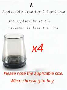 20 Pack Large Non-Slip Chair Feet Covers With Felt - Clear Silicone Floor Protectors For Restaurants, Hotels And Cafes - Multicolor - View 20