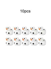 10/20 pezzi Mini figurine in resina a forma di anatra, decorazioni divertenti a tema calcio e animali, adatte per feste a tema sportivo, ideali per fai-da-te, giardini in miniatura, artigianato per micropaesaggi, contenitori di vetro, decorazioni per piante in vaso, interni di auto, decorazioni per la casa, scaffali, salotto, feste a tema, San Valentino, decorazioni per laurea, ottimi anche come regali di compleanno. - Bianco e nero - Visualizzare 11