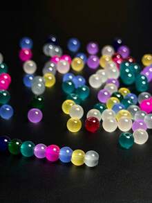 384/768/1200 piezas de cuentas de cristal de colores múltiples de 8 mm para hacer joyas y pulseras, cuentas redondas adecuadas para principiantes