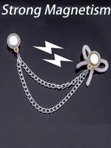 2个可调节磁性裤夹和袖夹，可拆卸下摆夹，适用于裤子和T恤，强力磁性夹扣 - 彩色 - 查看 7