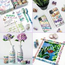 20 Rolls Washi Tape Set - Floral Decorative Masking Tape, Adhesive Tape Supplies, Junk Journal, Scrapbooking Supplies, Wrapping, Party Decoration - Floral - View 6