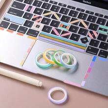 60 Rolls Washi Tape Set - 15mm Colored Masking Tape, Decorative Tape Bullet Journaling, Scrapbooking, Arts Crafts, Holiday Decoration - 60卷,5毫米寬,彩虹色 - 查看 8