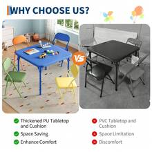 Juego de Mesa y Sillas Plegables para Niños - Set de Actividades Infantil para Comedor, Guardería, Aula y Hogar - color - Ver 4