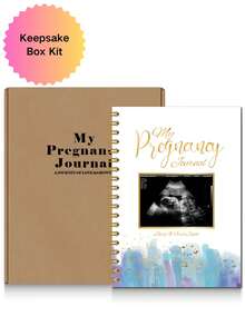 82 Sheets Pregnancy Journal, Pregnancy Book Memory Book For Expecting First Time Moms & Experienced Moms With Sonogram Photo Frame, Mom Book Diary For Gift, Through Third Trimester Milestone Tracker, Baby Album, Ultrasound Pictures, Pregnancy Album Commemoration, Pregnancy Planner With Gift Box For Gift